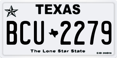 TX license plate BCU2279