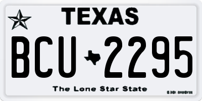 TX license plate BCU2295