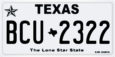 TX license plate BCU2322