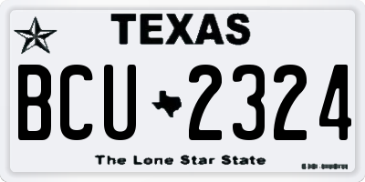 TX license plate BCU2324