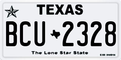 TX license plate BCU2328