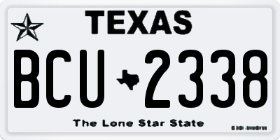 TX license plate BCU2338