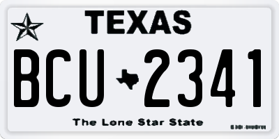 TX license plate BCU2341