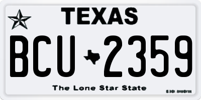 TX license plate BCU2359