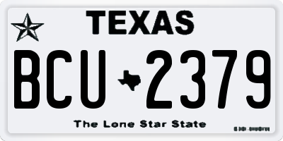 TX license plate BCU2379