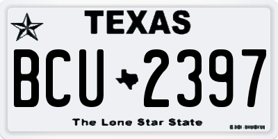 TX license plate BCU2397