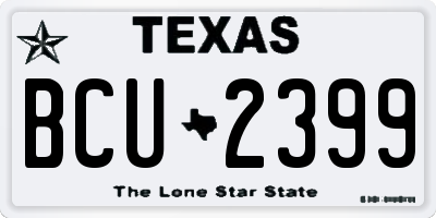 TX license plate BCU2399