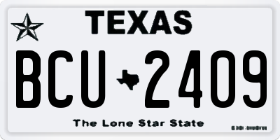 TX license plate BCU2409