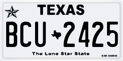 TX license plate BCU2425