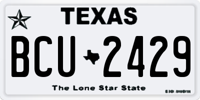 TX license plate BCU2429