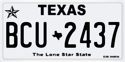 TX license plate BCU2437