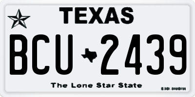 TX license plate BCU2439