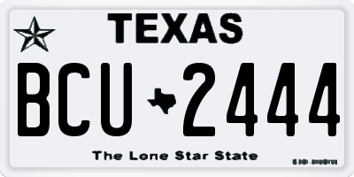TX license plate BCU2444