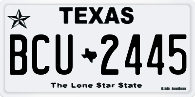 TX license plate BCU2445