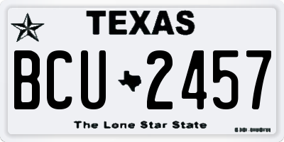 TX license plate BCU2457