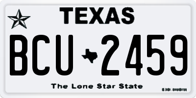 TX license plate BCU2459