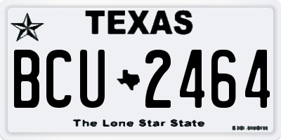 TX license plate BCU2464