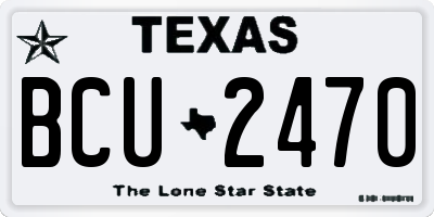 TX license plate BCU2470