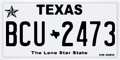 TX license plate BCU2473