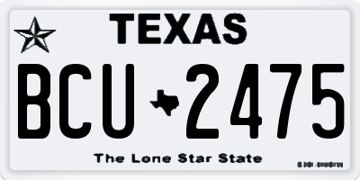 TX license plate BCU2475