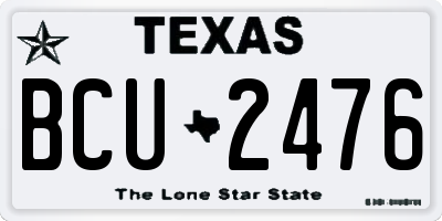 TX license plate BCU2476