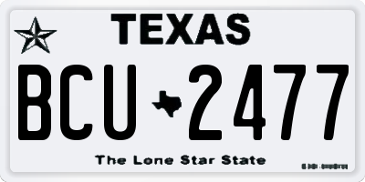 TX license plate BCU2477