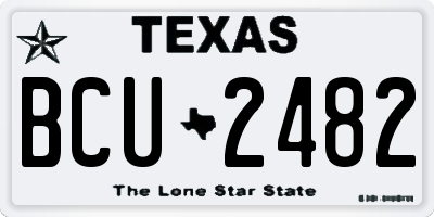 TX license plate BCU2482