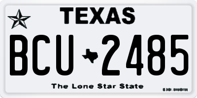 TX license plate BCU2485