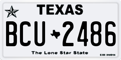 TX license plate BCU2486