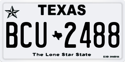 TX license plate BCU2488