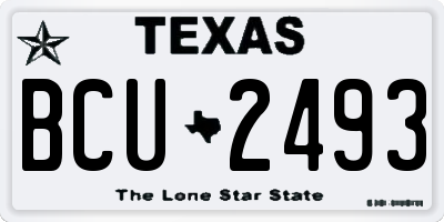 TX license plate BCU2493