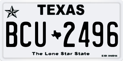 TX license plate BCU2496