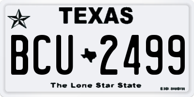 TX license plate BCU2499