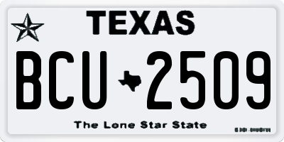 TX license plate BCU2509