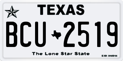 TX license plate BCU2519