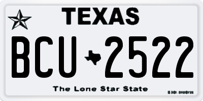 TX license plate BCU2522