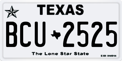 TX license plate BCU2525