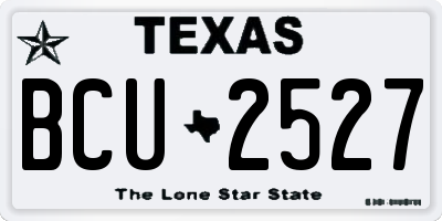 TX license plate BCU2527