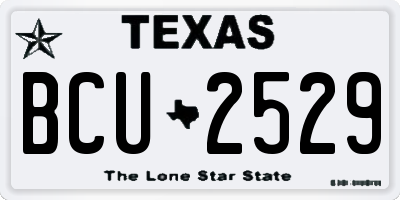 TX license plate BCU2529