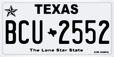 TX license plate BCU2552