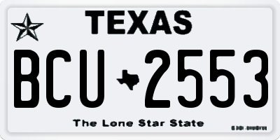 TX license plate BCU2553