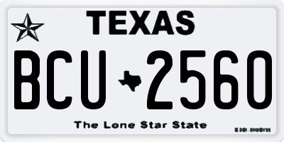 TX license plate BCU2560