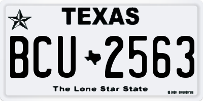 TX license plate BCU2563