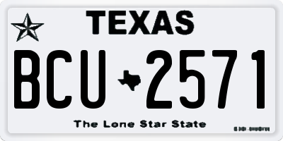 TX license plate BCU2571