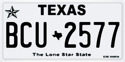 TX license plate BCU2577