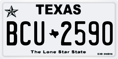 TX license plate BCU2590
