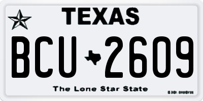 TX license plate BCU2609