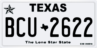 TX license plate BCU2622