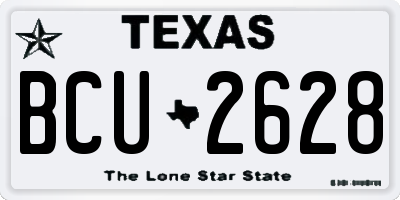 TX license plate BCU2628