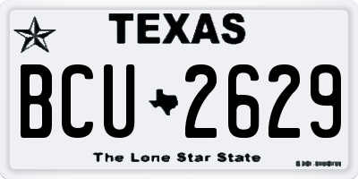 TX license plate BCU2629